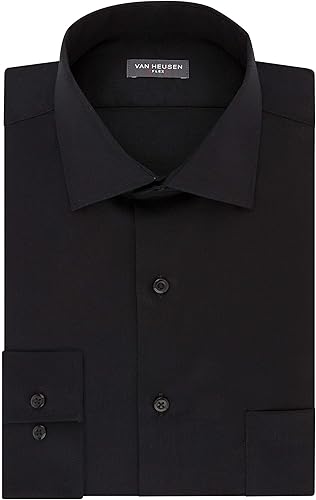 Miniatura 3 de Van Heusen camisa lisa de poplin de cuello amplio, corte regular para hombres