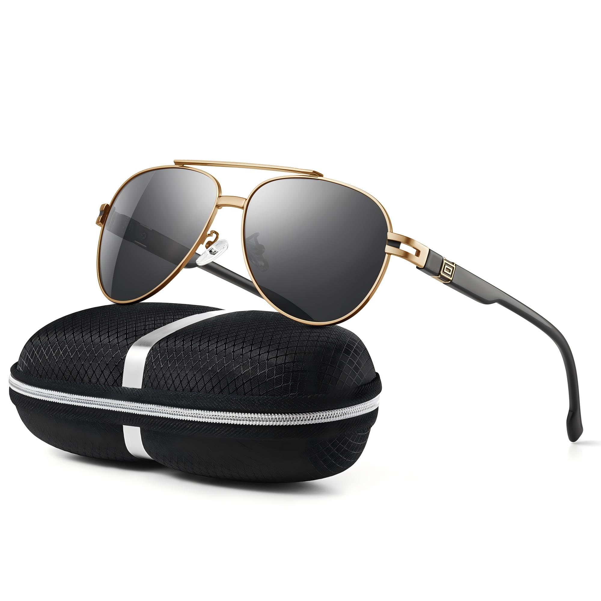 Polarized Aviator Sunglasses for Men Women- Fashion Shades Retro Sun Glasses Driving Fishing Golf UV Protection
