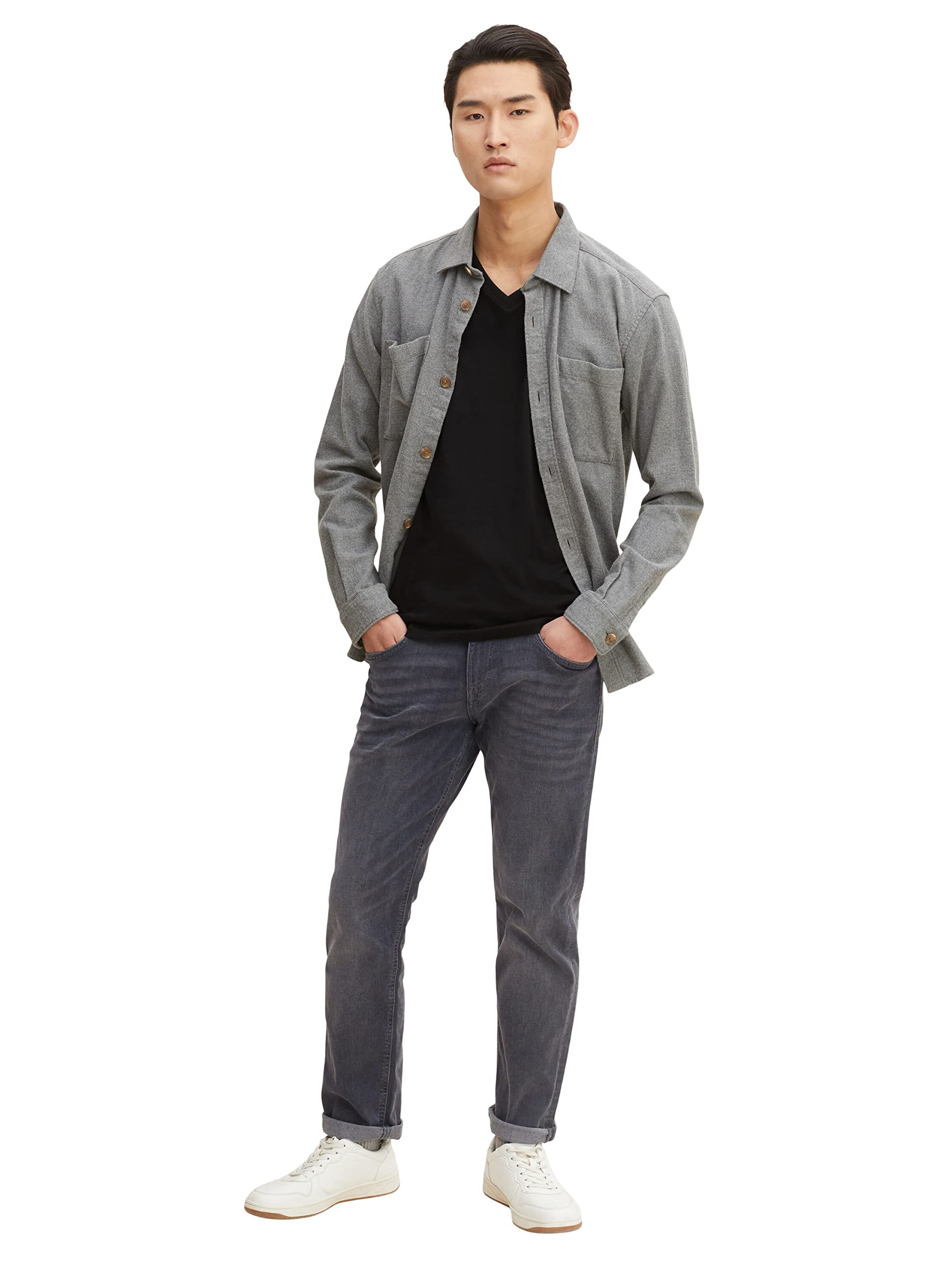 TOM TAILOR Herren Doppelpack T-Shirt mit V-Ausschnitt - 3