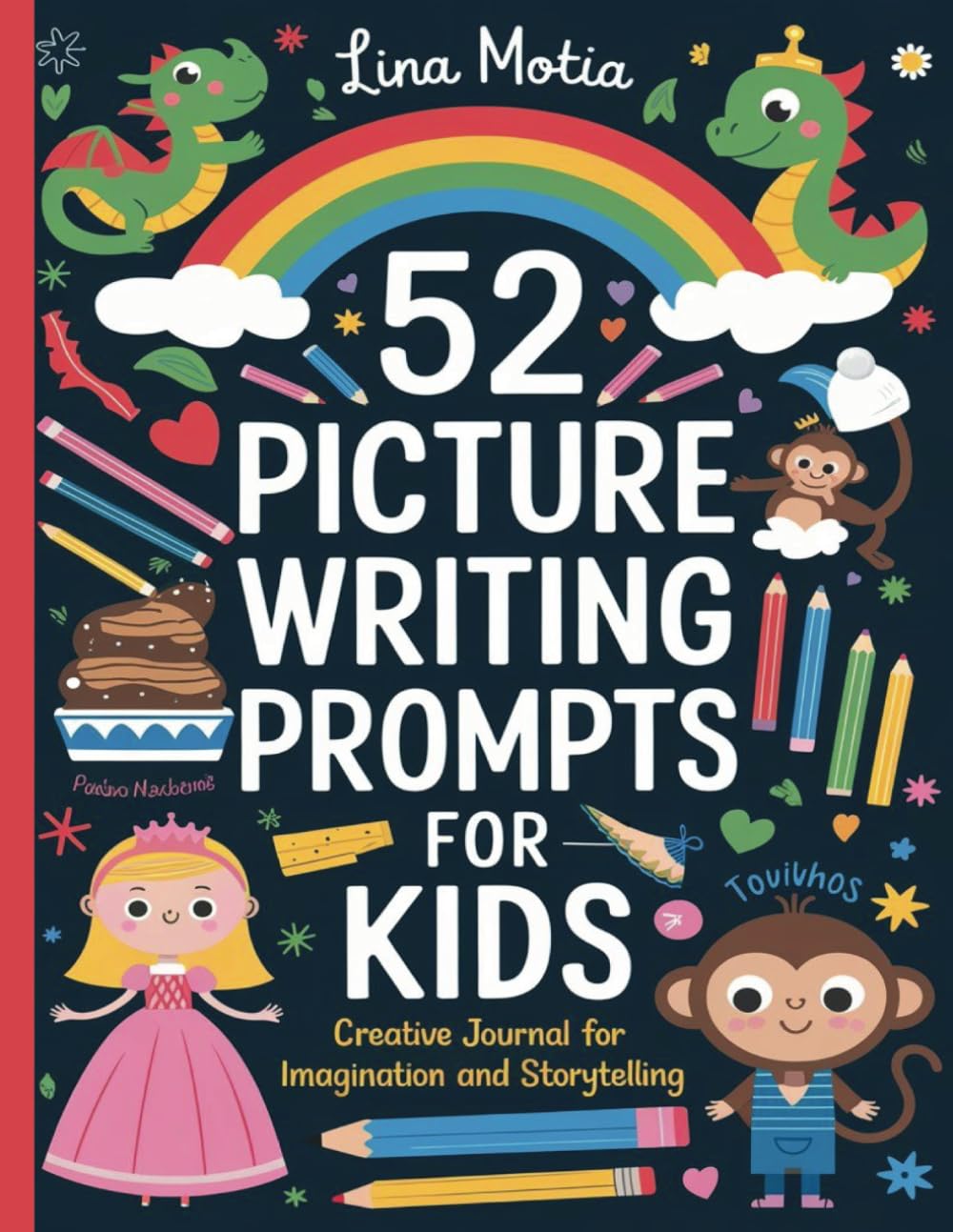 52 picture writing prompts for kids. Creative journal for imagination and storytelling.: Fun Writing Practice Workbook with Story Starters: Boost ... for ages 4 to 12. Kindergarten & Grade 1-4.