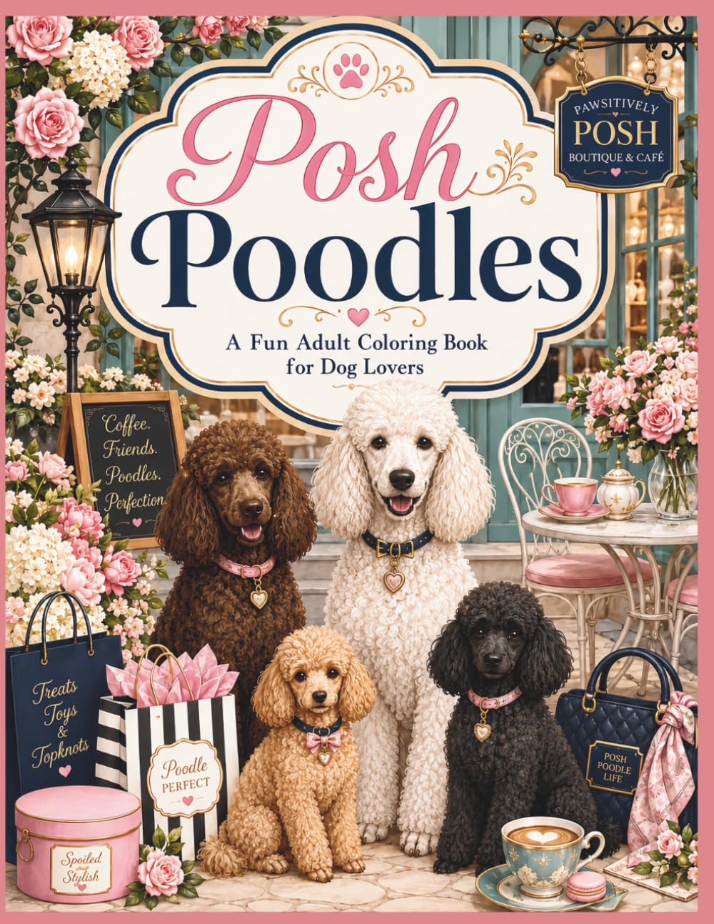 Posh Poodles: A Fun Adult Coloring Book for Dog Lovers (Paws & Personality Coloring Books)