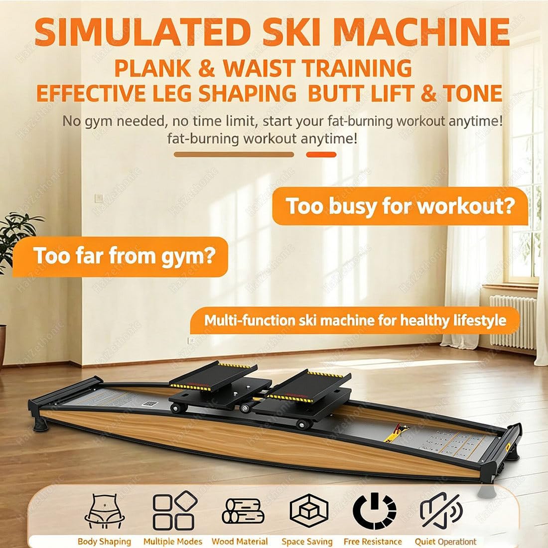 Ski Machine,Adatto a Tutte Le età,Nessuno Sforzo Articolazioni