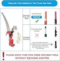 Vista 2 de BAYTORY - Podadora de árbol extensible con cabeza de sierra sin poste, tijeras de podar para ramas de gran altitud, podadora cosechadora