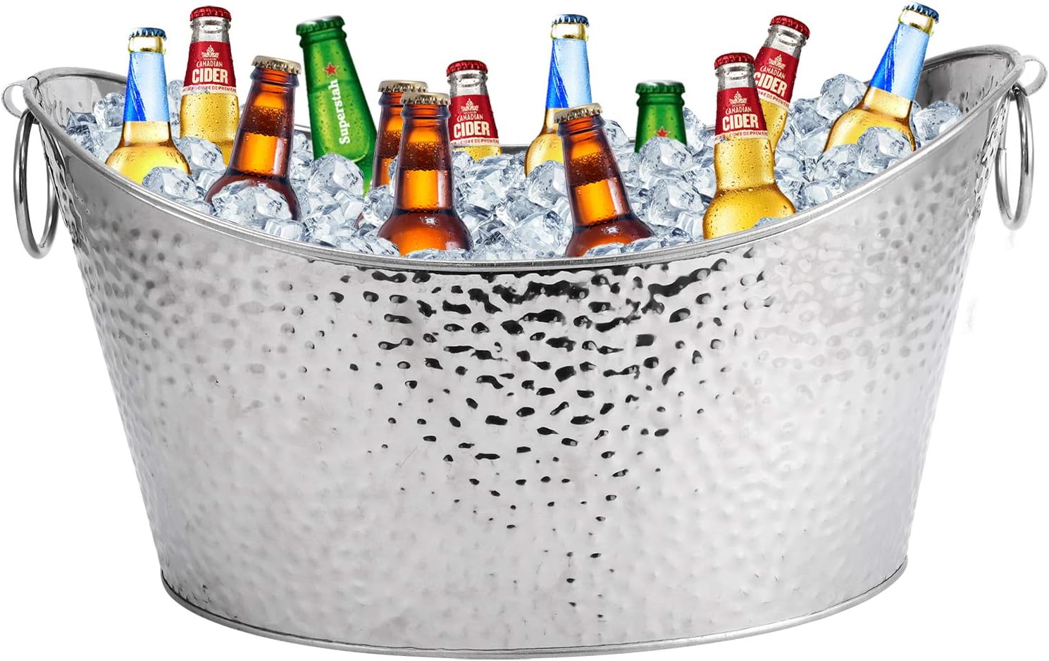 Stainless Steel Beverage Tubs Large Ice Bucket Drink Buckets for Parties Weddings 12L