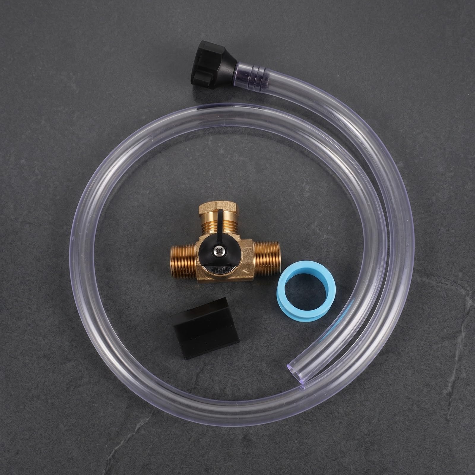ibasenice 1 set di kit di conversione per pompa per camper, kit di svernamento - Accessori per camper, tubo flessibile di ricambio per scaldabagno, valvola antigelo in ottone per impianti idraulici di
