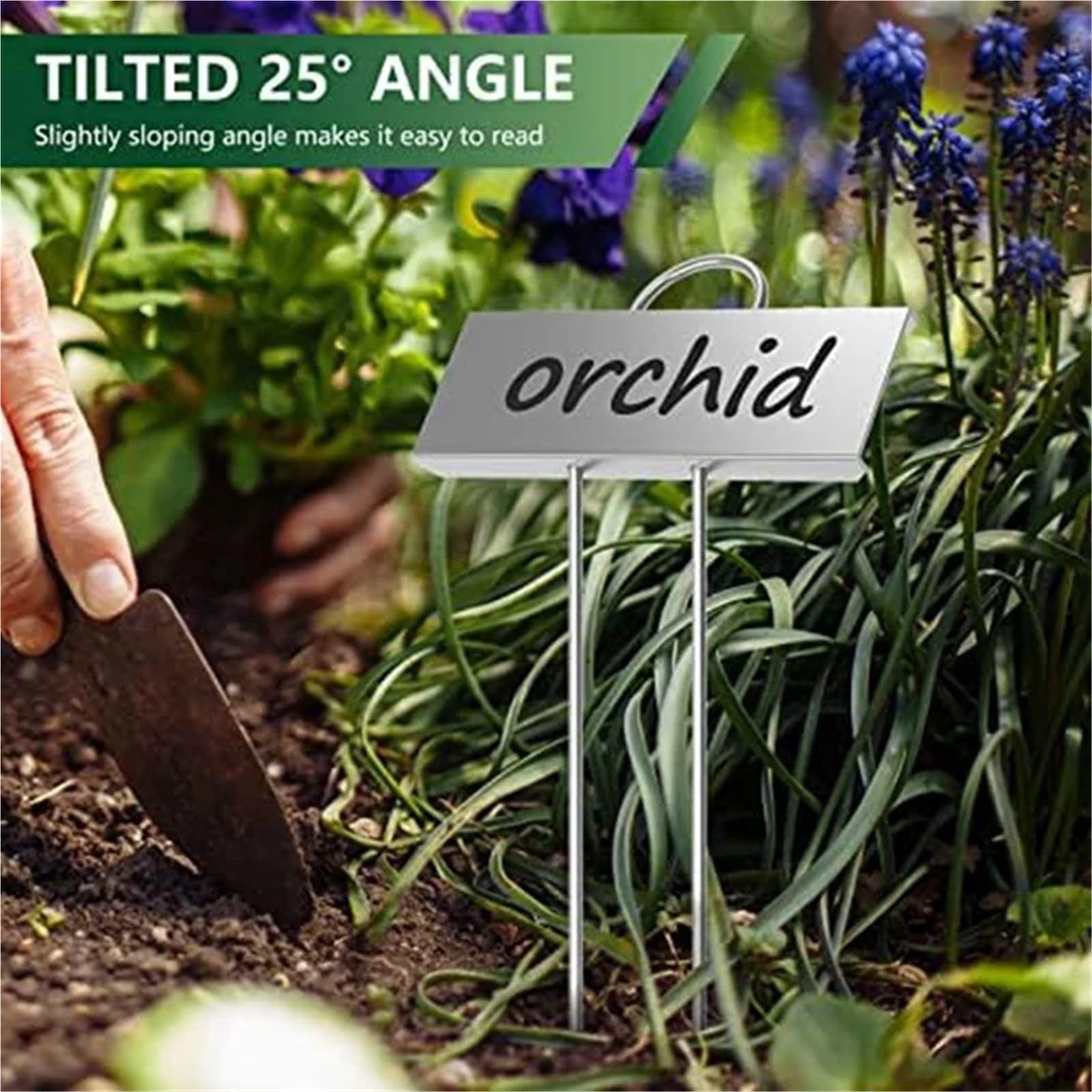 Pflanzenetiketten aus Metall, wetterfest, wiederverwendbar, für Gemüse, Kräuter, Blumen, Samen, Gewächshaus, langlebig, 30 Stück
