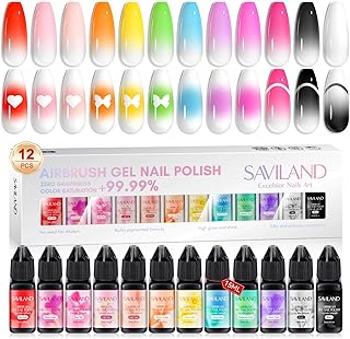SAVILAND Airbrush - Juego de esmaltes de uñas...