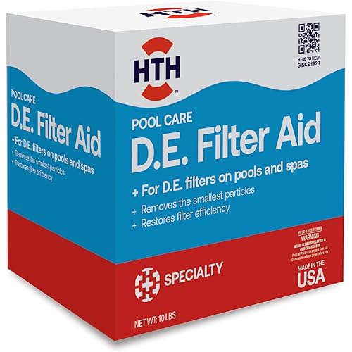 HTH 67121 Swimming Pool Care D.E. Filter Aid, Improve Filtration Efficiency and Water Clarity, 10lb