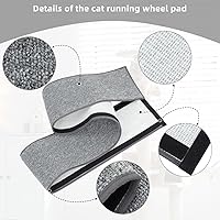 Vista 7 de Didiseaon Alfombrilla para ruedas de ejercicio para gatos, almohadilla de fieltro para mascotas, estantes de estante para gatos, rascador con rueda
