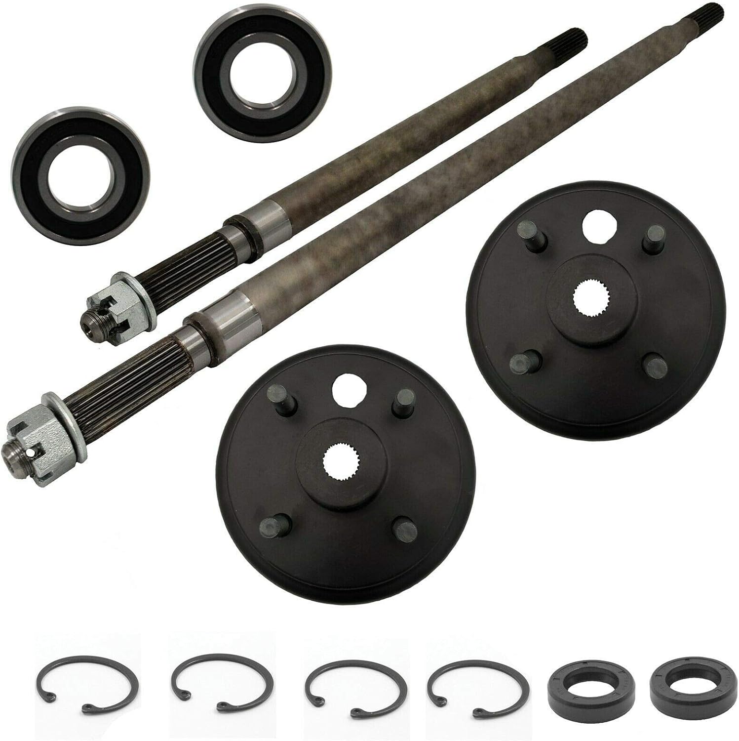 East Lake Axle rear Axle and Brake Hub Drum Assembly Kit for E-Z-GO Electric 1982+ / Gas 2 cycle 1982 1993