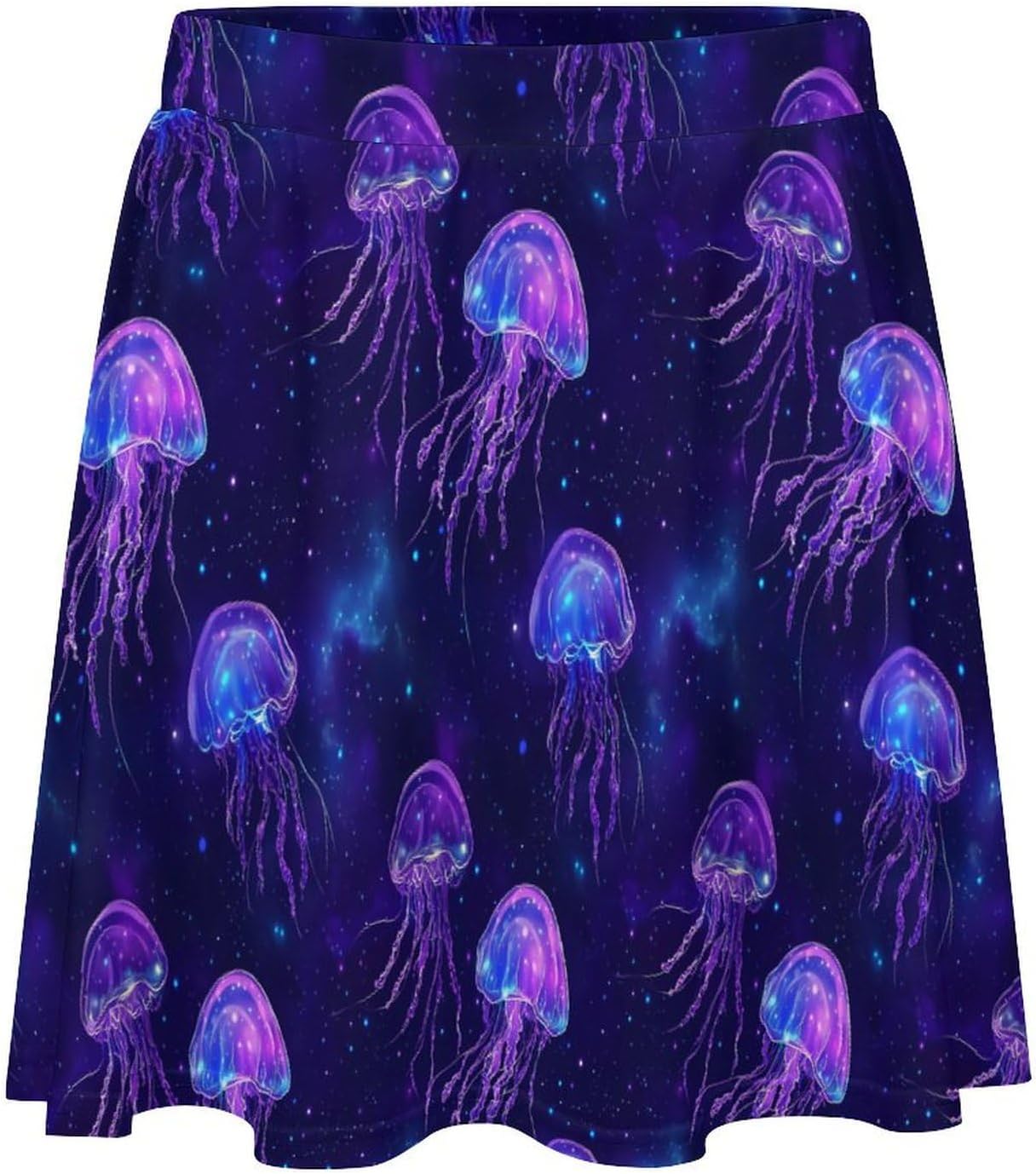 Spaces Jellyfishes Women Tennis Skirt Print Golf Skirts Mini Casual Workout Skorts