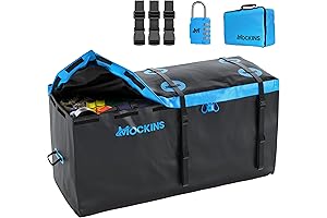 Mockins Durable Vinyl 25 Cu Ft Vehicle Cargo Soft Shell Carriers – Hitch Storage