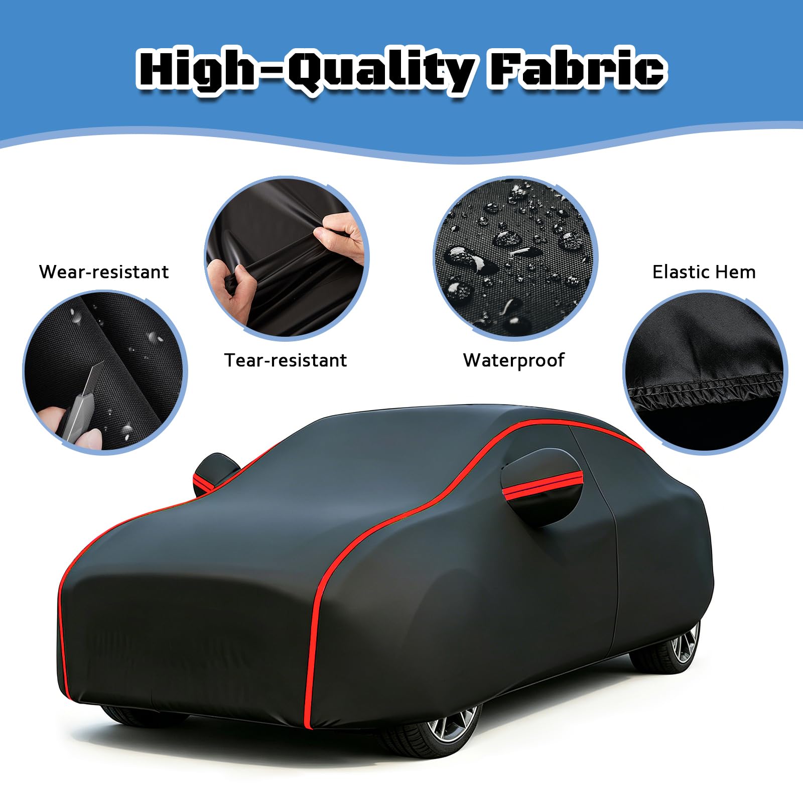 Funda Coche Exterior para Audi A2 2000-2005,Funda para Coche Impermeable, Antipolvo, Antiviento, Protección Solar y Antirrayas, Adecuada para Todo el Año 121d
