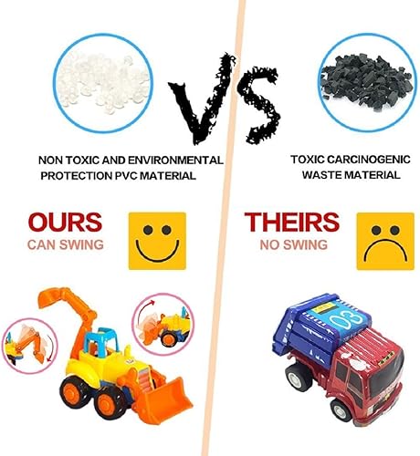 Miniatura 7 de Automóviles alimentados por fricción camiones de juguete Push and Go vehículos de construcción juego de juguetes para bebés de 1 2 3 años camión