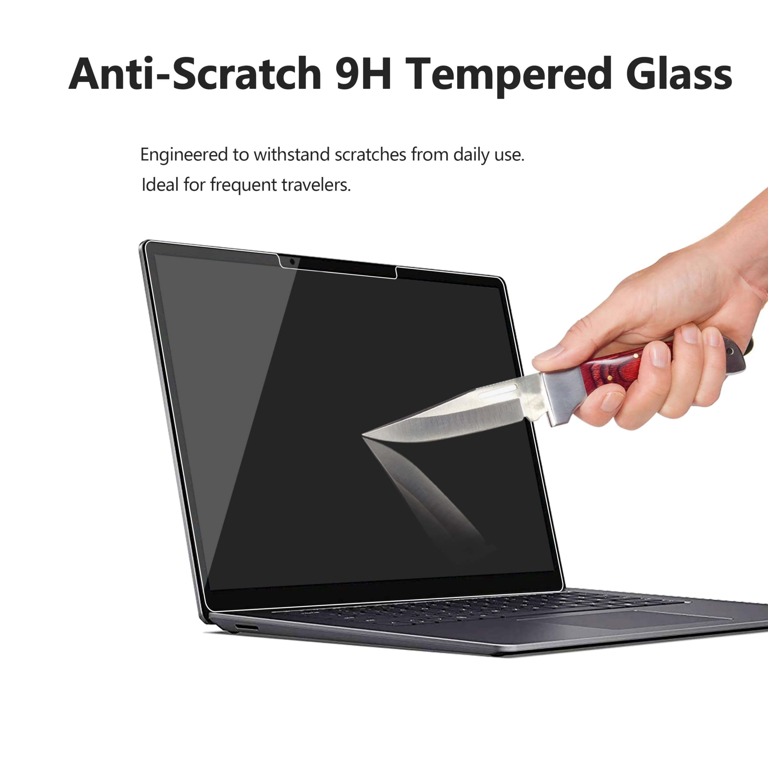 Adeway Pellicola protettiva Surface Laptop 13" (2025), vetro temperato ultra-sottile, alta sensibilità al tocco, anti-graffio, facile da installare, compatibile con custodie, confezione da 2.
