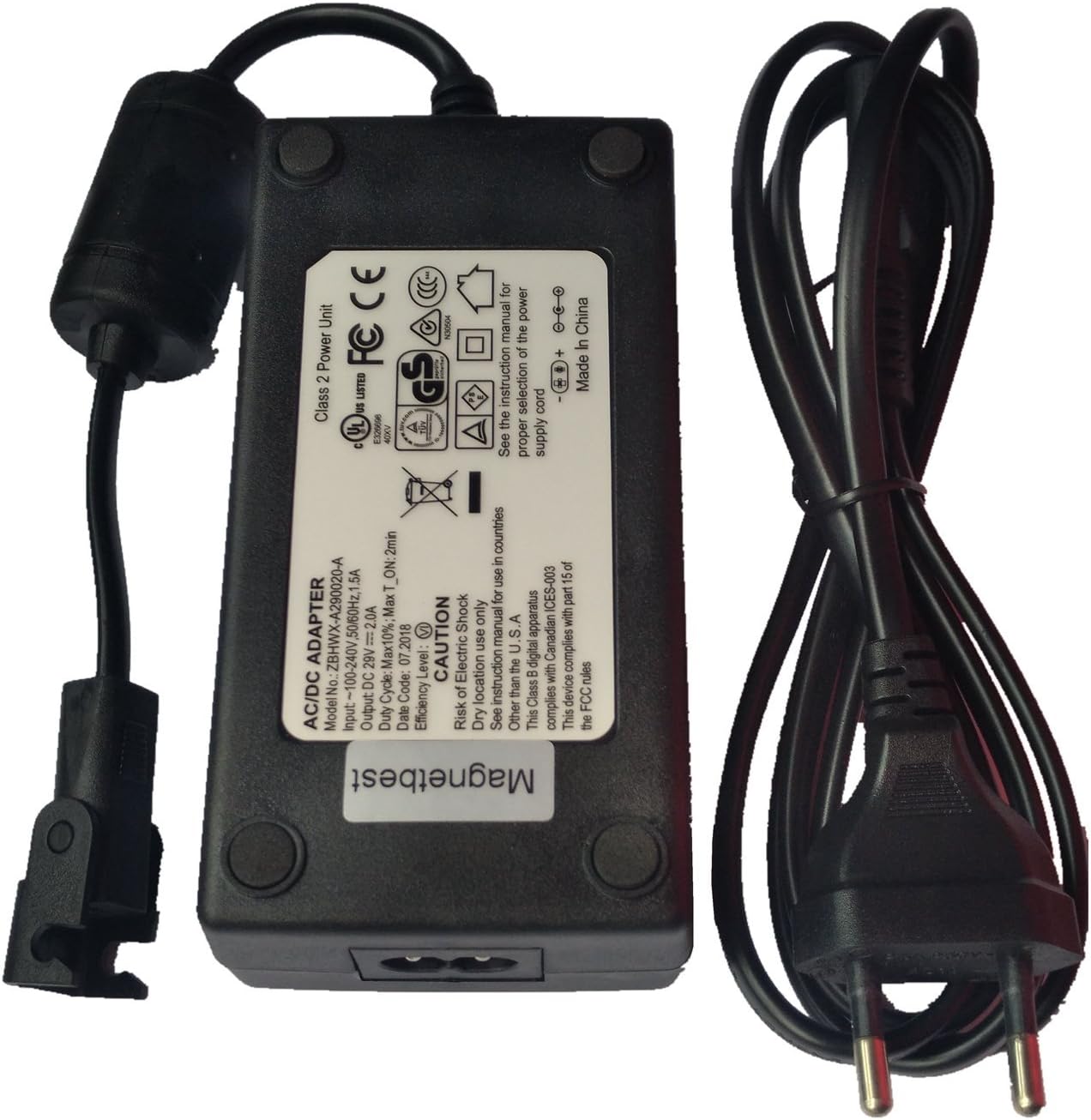 29V 2A AC DC Power Adapter 2PIN Electric Recliner Sofa Chair Adapter Charger Transformer Like OKIN Adapter with AC Cable