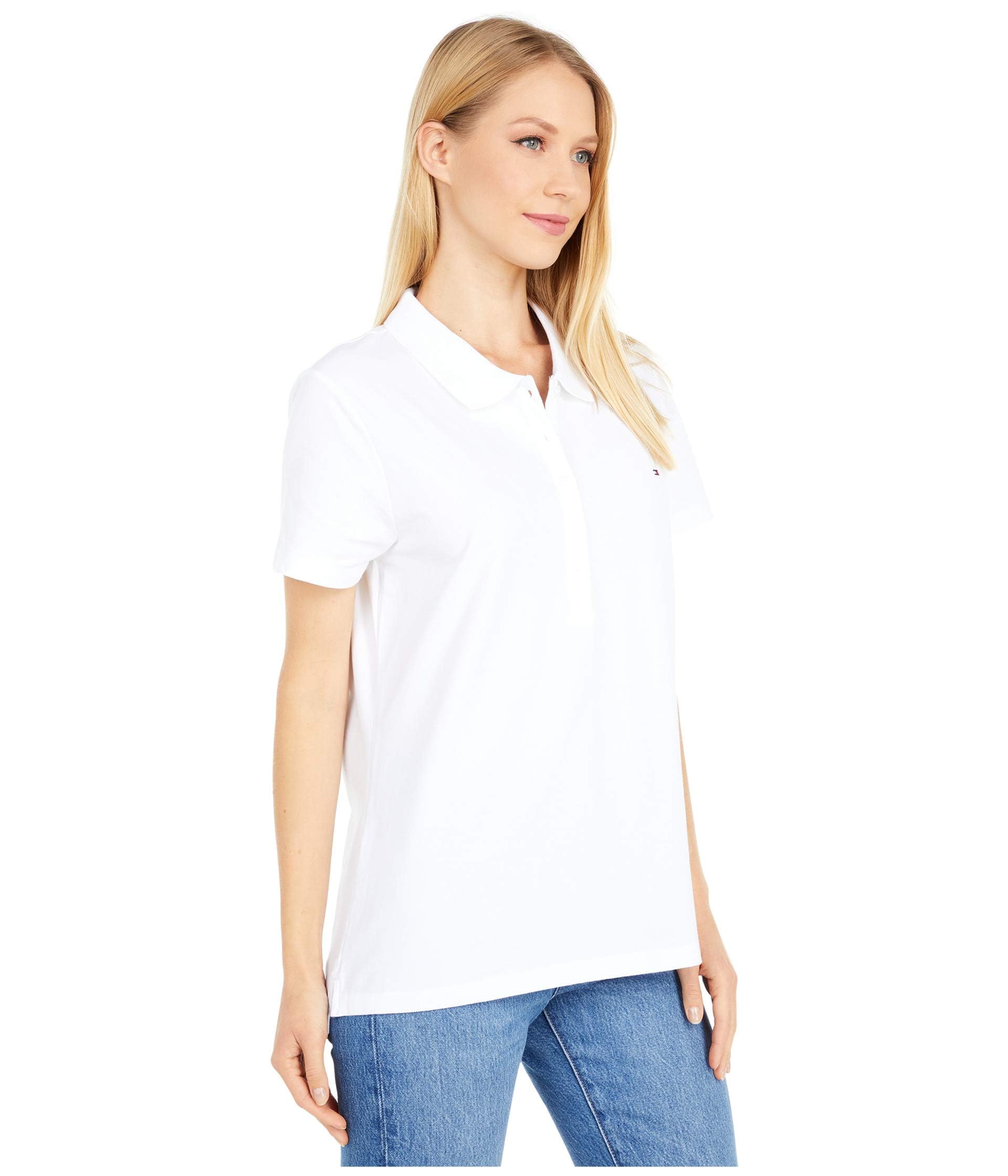Tommy Hilfiger Polo clásico de manga corta para mujer S/S CORE