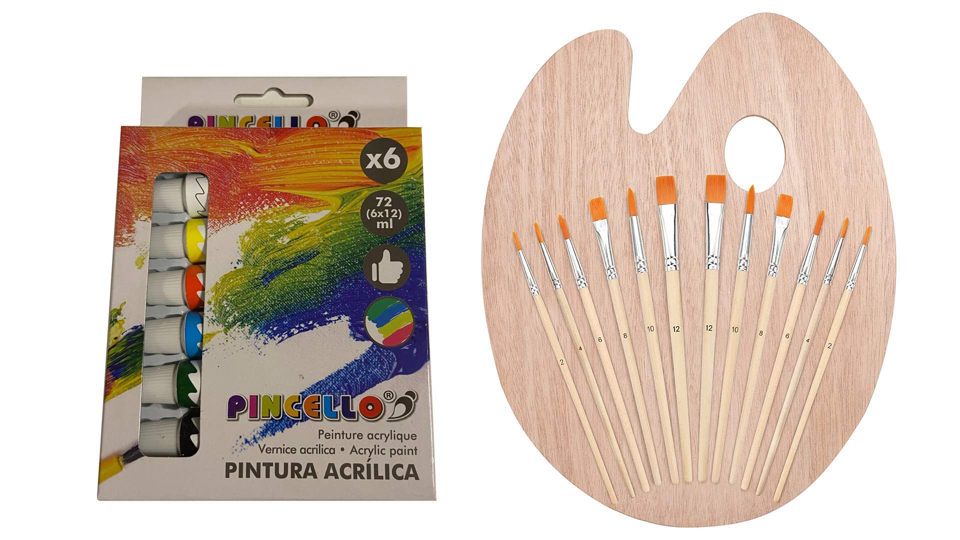 Zingarts Pinsel-Set Mit 12 Verschiedenen Pinseln – Perfekt Für Acrylfarbe & Holz, Super Leicht Zu Reinigen!