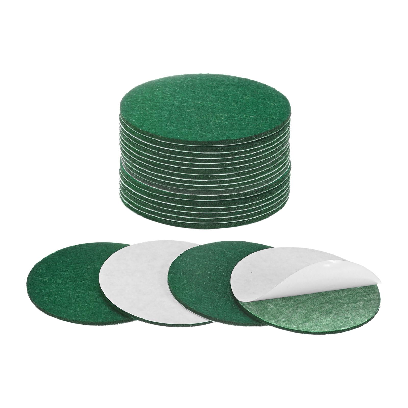 Base de lÁmpara de fieltro autoadhesiva verde M METERXITY de 3 pulgadas, 20 uds
