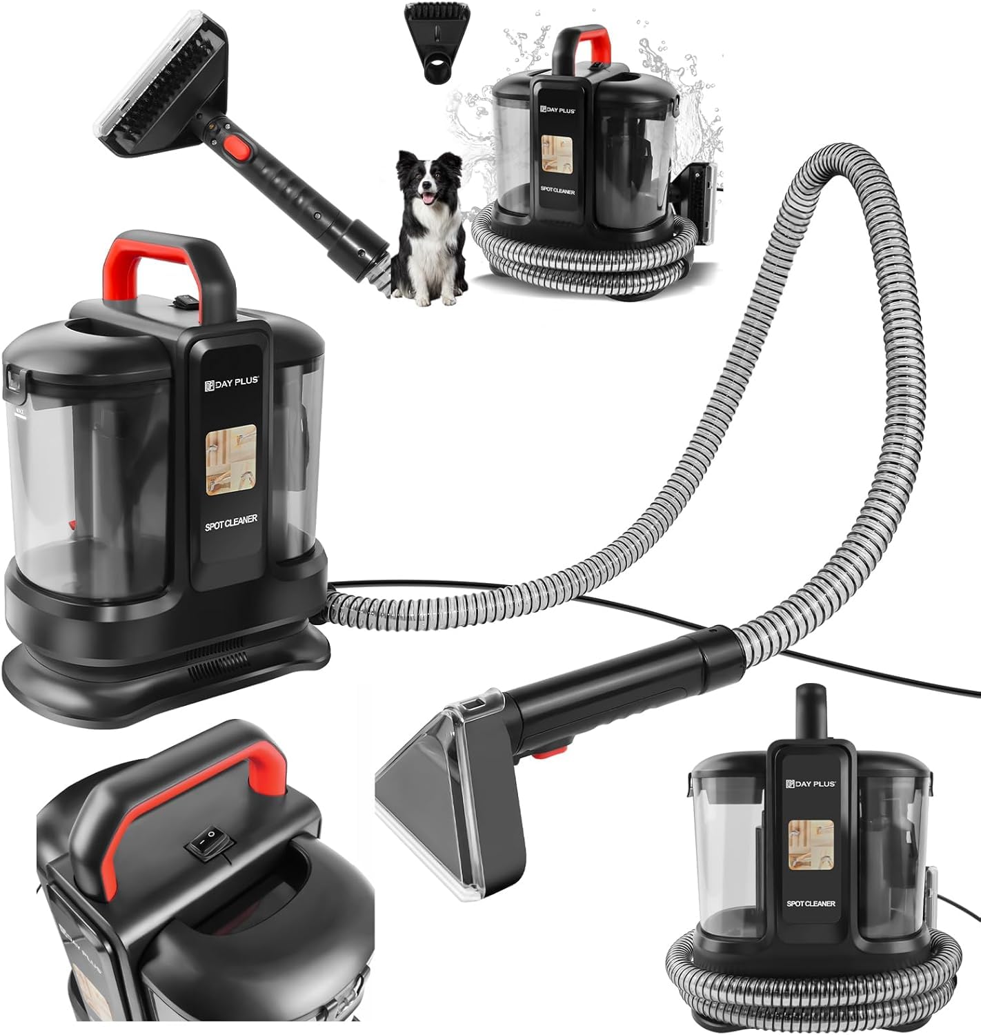 Nettoyeur de taches 5000 W (ouragan) – Aspirateur à main humide pour voiture, canapé, coussins, tapis, escaliers