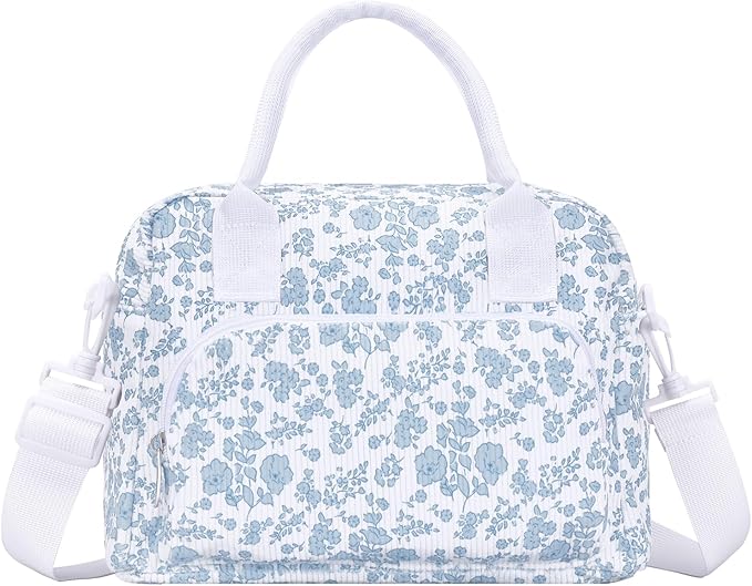 Lunch Bag Women Lunch Box for Women Adult Cute Insulated Lunch Bag Lager Cooler Lunch Tote Bags for Work Picnic (Black-White Plaid)