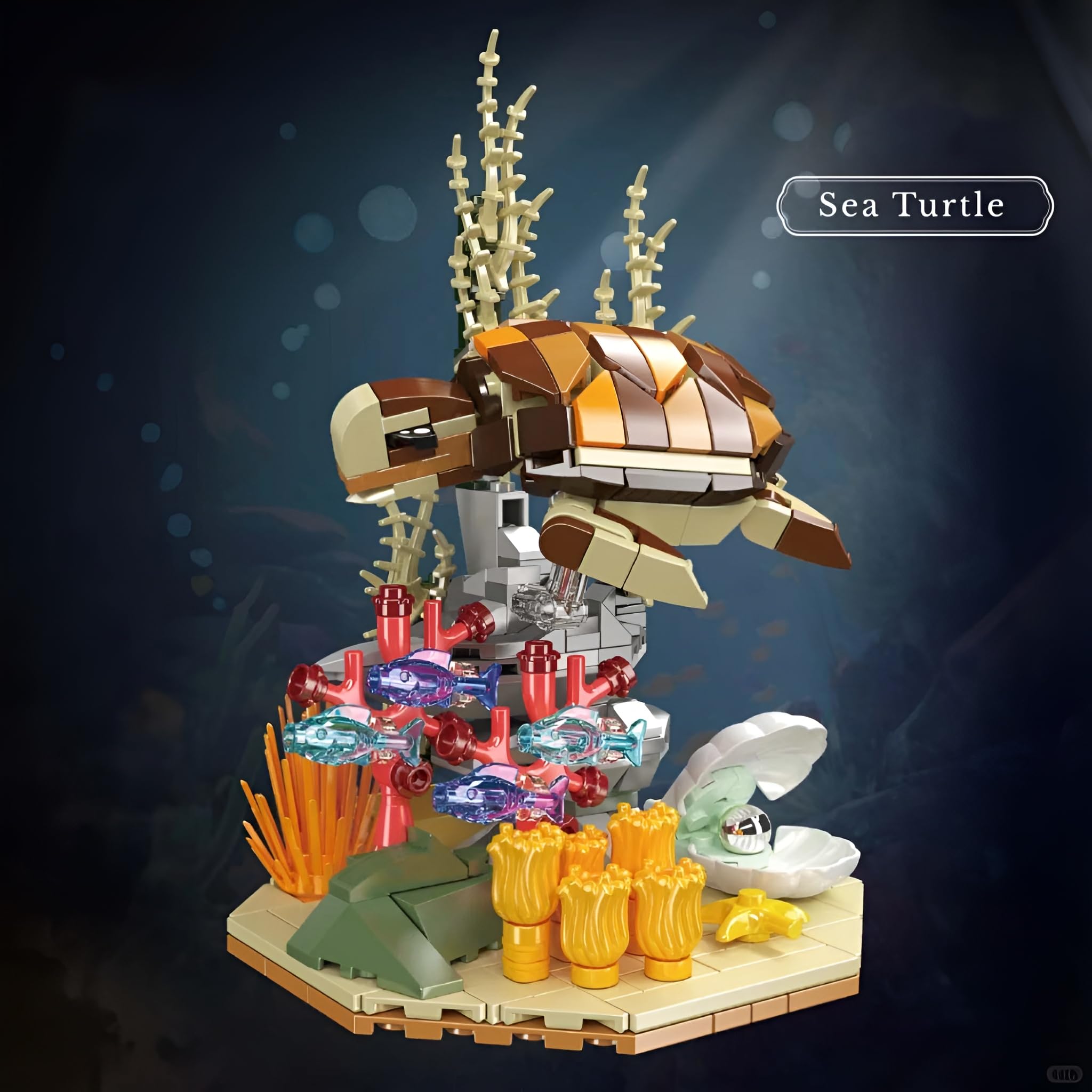 MirthMakers Sea Turtle Building Block Set, 410PCS Ocean Animal Bricks Kit, Deep Sea Life, Fantastic Nature Scene Model - Image 3