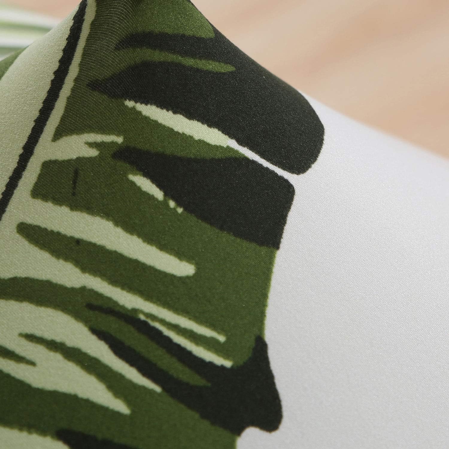 SoulFeel Set of 6 Dining Chair Covers, Stretch Spandex Dining Room Protector Slipcovers (Style 55, Green Leaves)