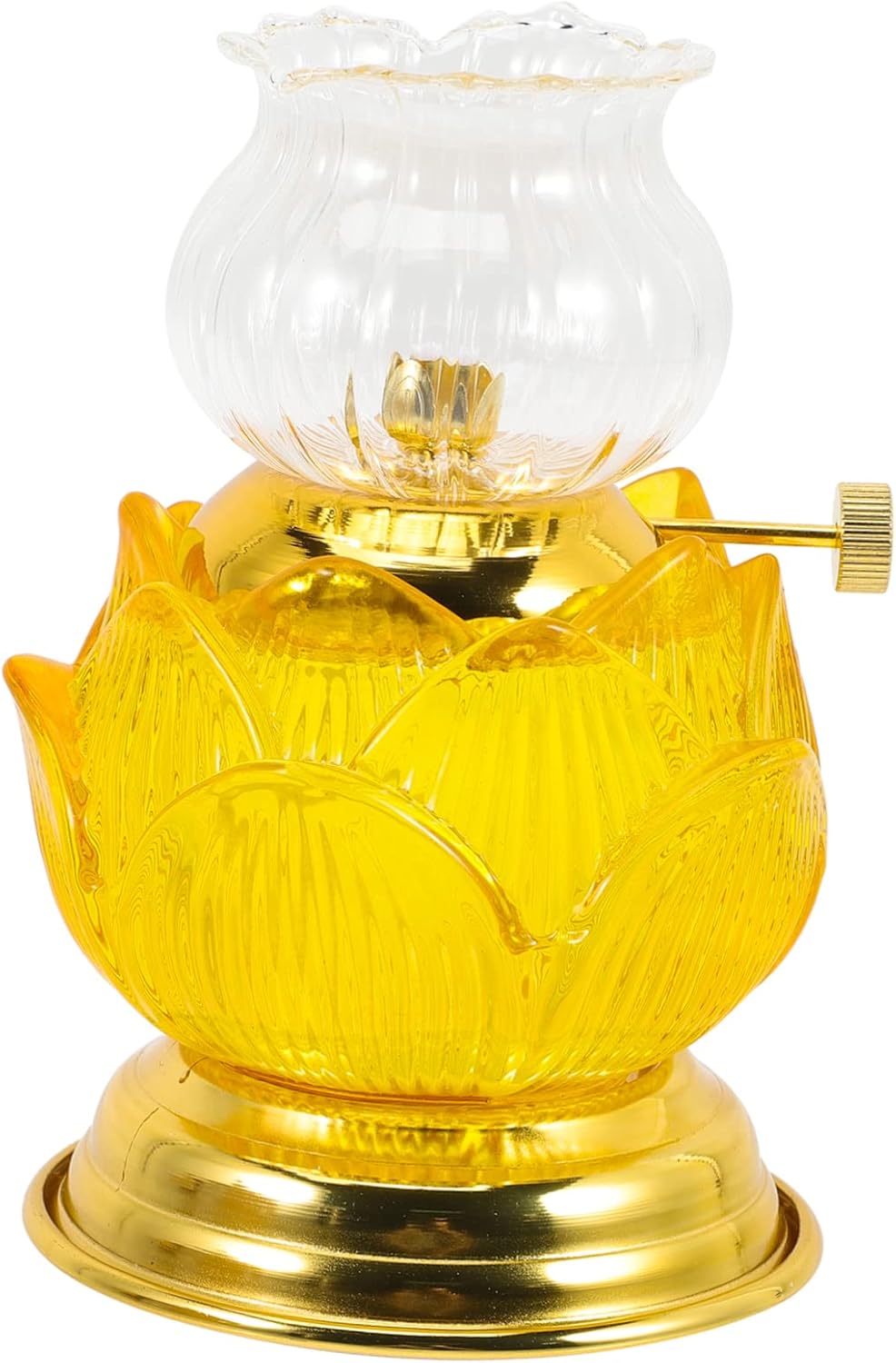 Buddhist lamp Holder Lotus Candle Holder, Lamp Glaze Oil Lamp Buddhiststick Antique Oil Lamps Vintage Oil lamp kerosine Lamps for Indoor use Indoor Oil Lamps Old Fashioned Bracket Lamps