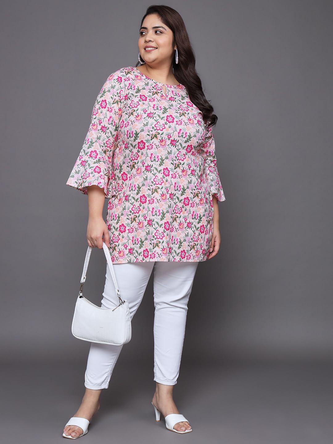 Tissu Women's Plus Size Multicolor Floral Printed Pure Cotton Kurti (2256_Multicolor_7Xl)