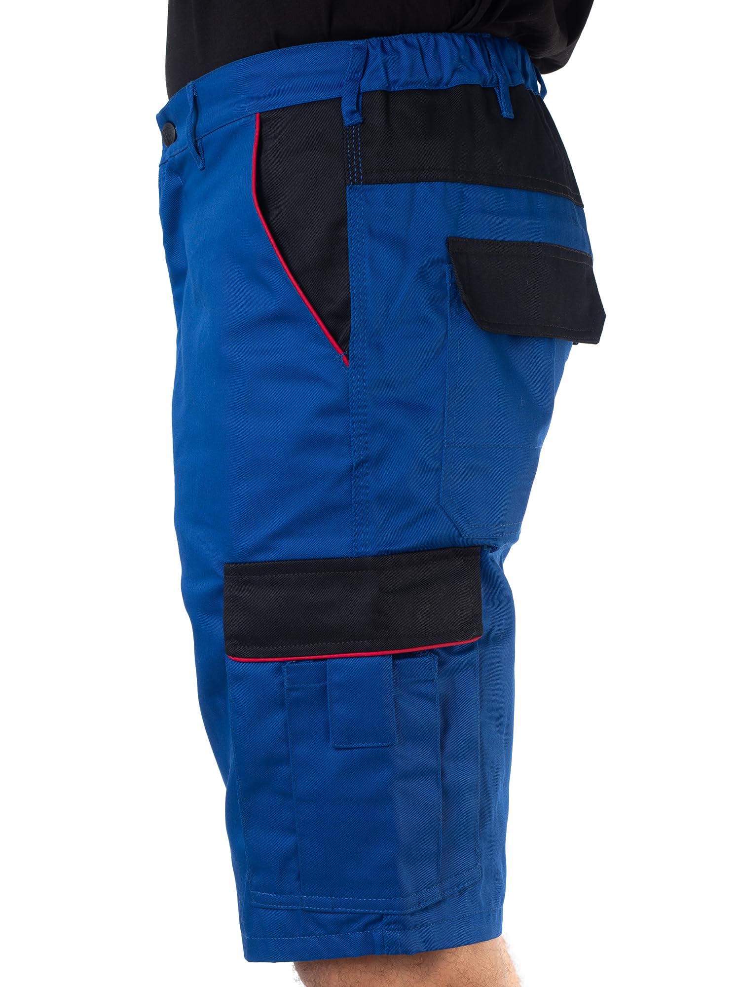 DINOZAVR Fortum Kurze Hosen Herren - Kurze Arbeitshose Herren mit Cargotasche, Werkzeugtasche, 2 Fronttaschen, 2 Gesäßtaschen mit Patte und Klettverschluss, Arbeitshosen Männer Kurz, Elastischer Bund