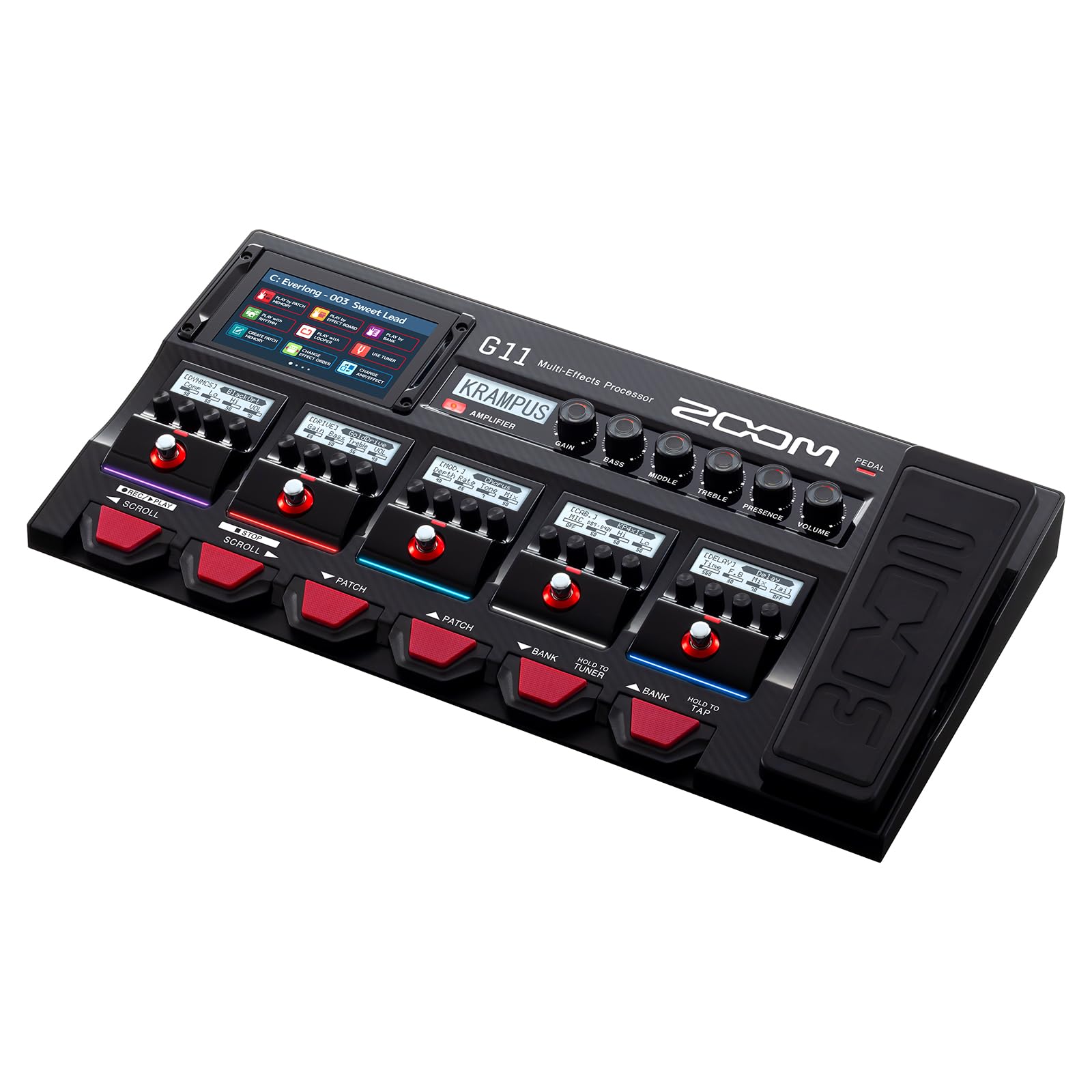 Amazon | ZOOM G11 ギターマルチエフェクター 5インチタッチスクリーン