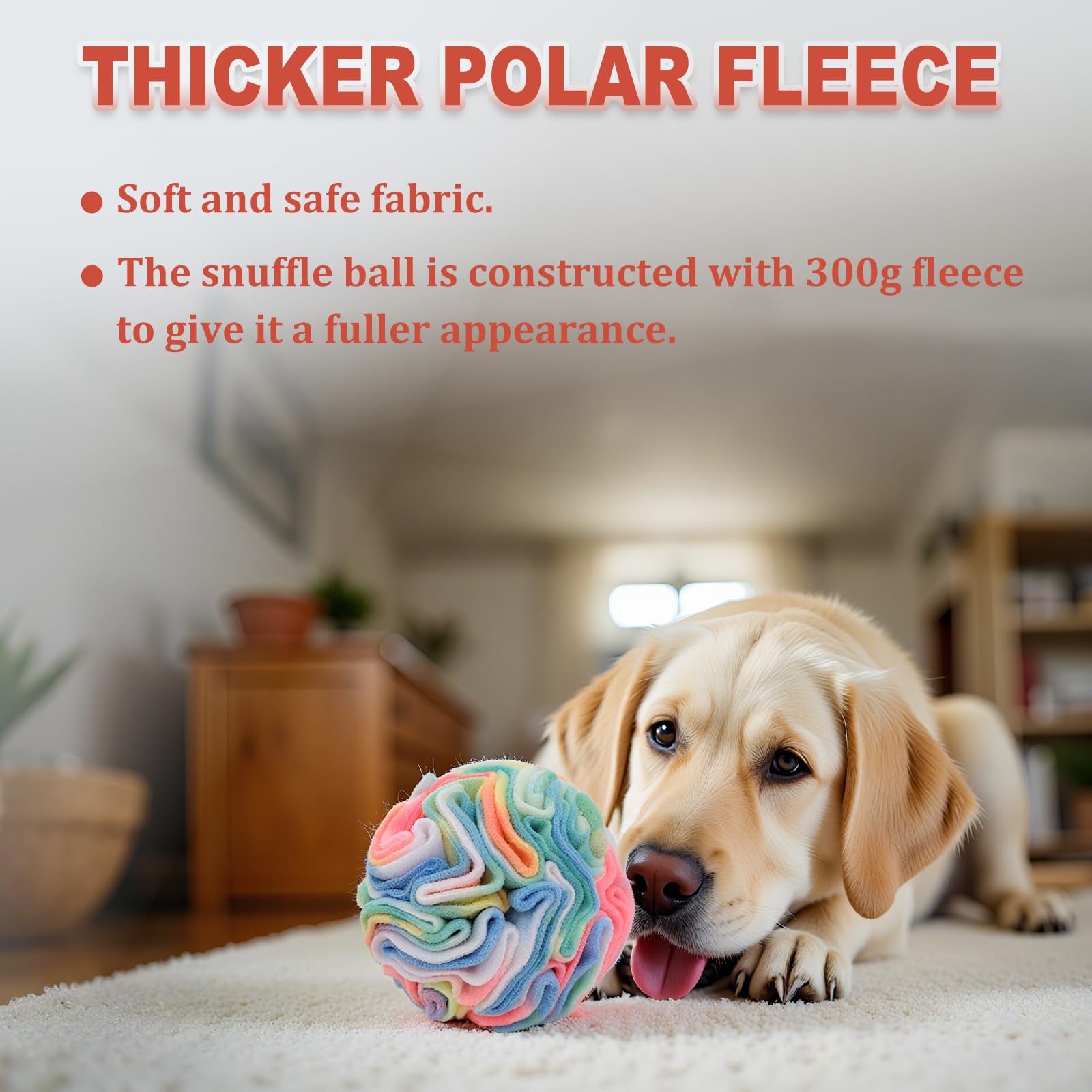 Snuffle Ball for Dogs, Puppy Treat Toy, Interactive Foraging Puzzle Ball Toy, Enrichment Toys for Large Dogs, Sniffle Interactive Treat Balls - image 4