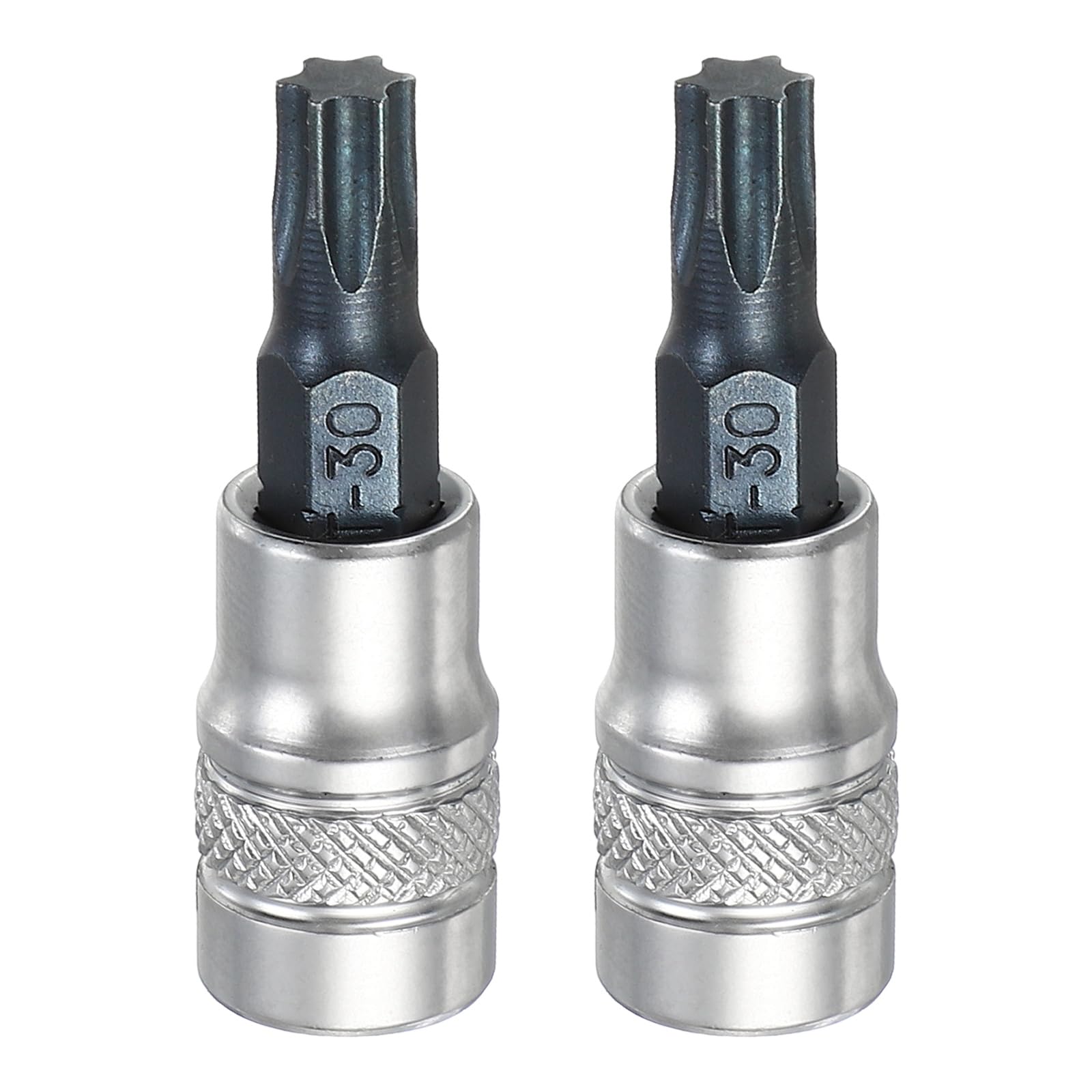 sourcing map 2Pcs Torx Bit Socket 1/4" Drive T30 S2 Steel Torx Head Screwdriver Drill Bits CR-V Steel Socket Adapter for Home Auto Axle Hex Nuts Bolts Repair โ image 1