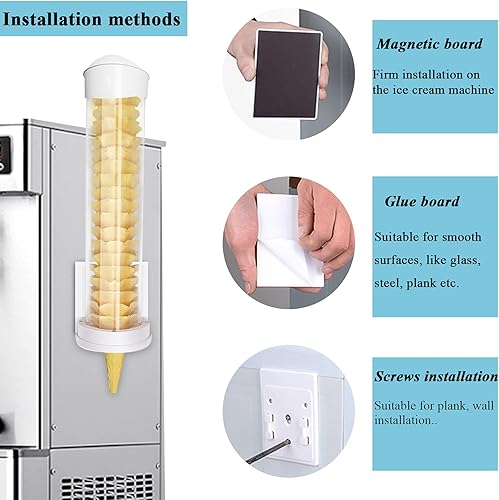 Miniatura 3 de KUNHEWUHUA Dispensador de cono de helado-tubo de plástico de 16 '' de largo x 3 '' de diámetro con junta de 1.6-2.6 pulgadas 2.4-3 pulgadas