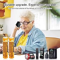 Vista 6 de kalingyubee 4 unids NI-MH AAA batería recargable HHR-55AAABU 1.2V 550mah AAA batería para teléfonos inalámbricos Panasonic