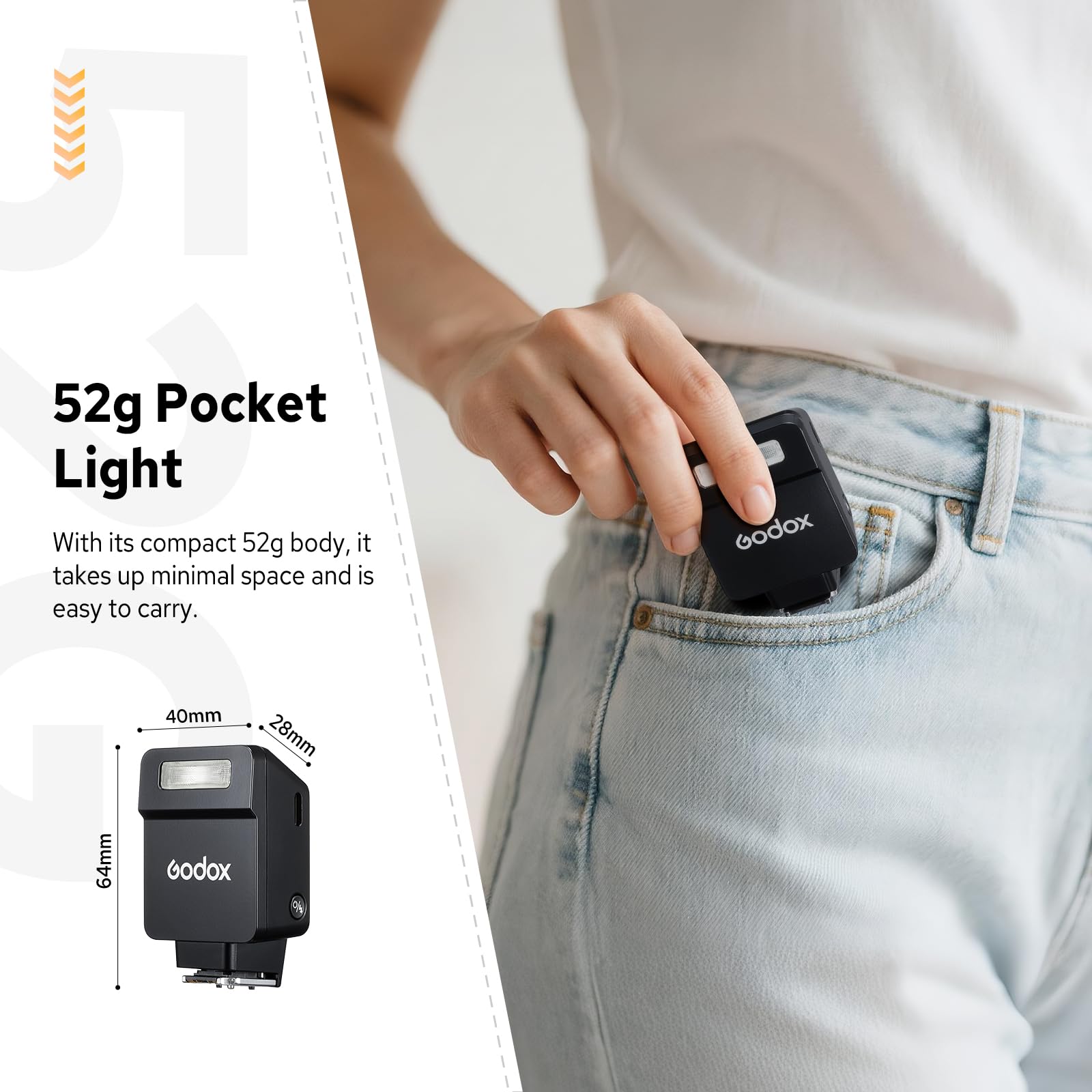 Godox iT22-S Petit Flash pour Sony, Mini Flash TTL avec Écran Intuitif, Recyclage1,5s, 700 Fois Flashs à Pleine Puissance, Rechargeable par USB-C, Flash (Noir)