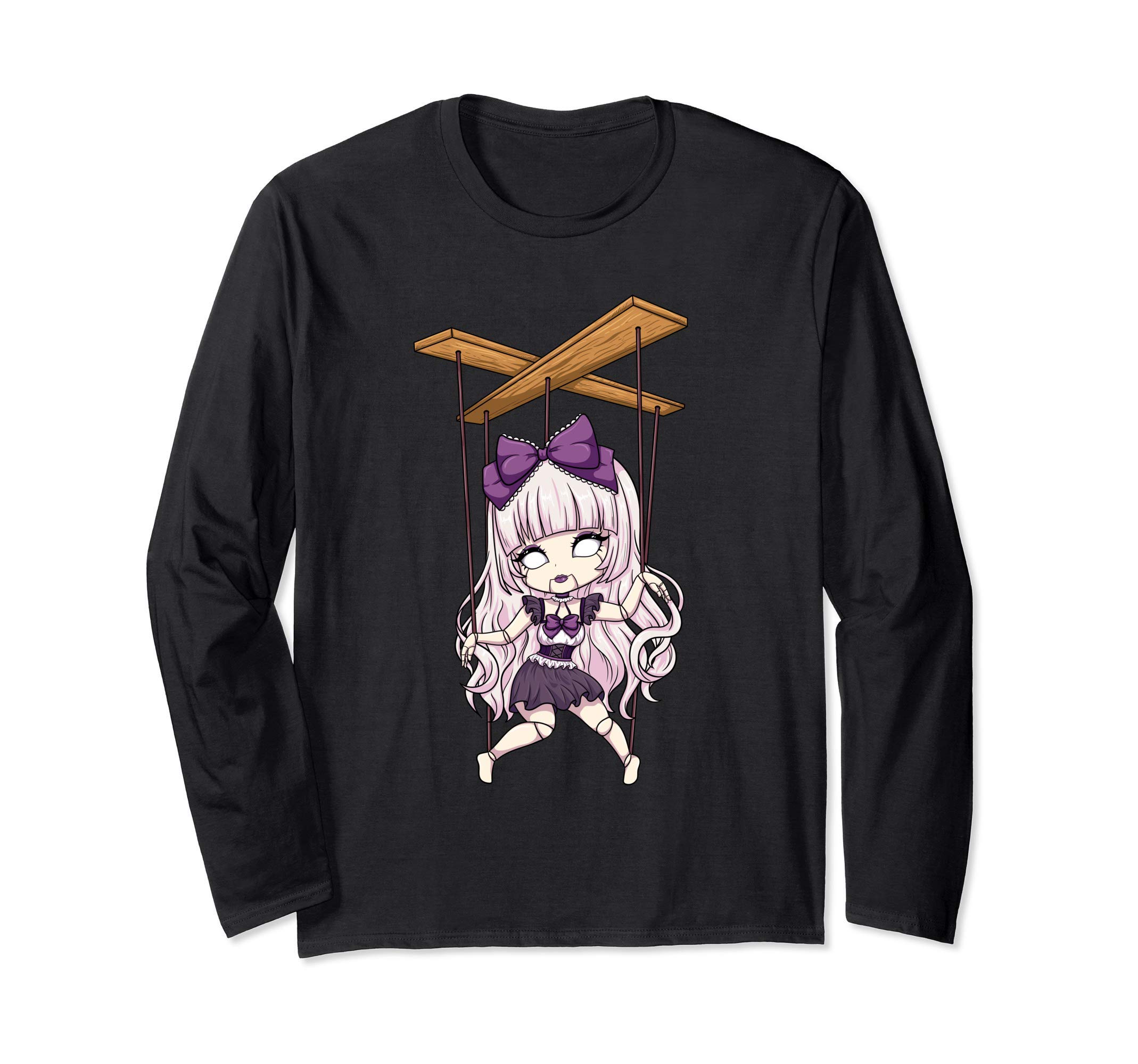 Kawaii Pastel Goth Spooky Cute Creepy Puppet Halloween Long Sleeve T-Shirt