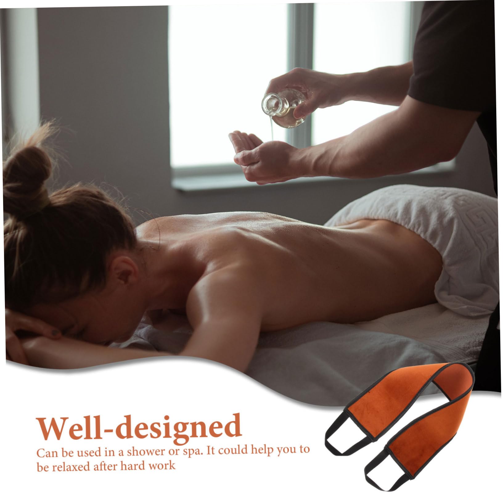 Beatifufu Back Tanning Applicator Tool Long Strip Lotion Applicator Soft Mitt for Sunscreen Self Tanner