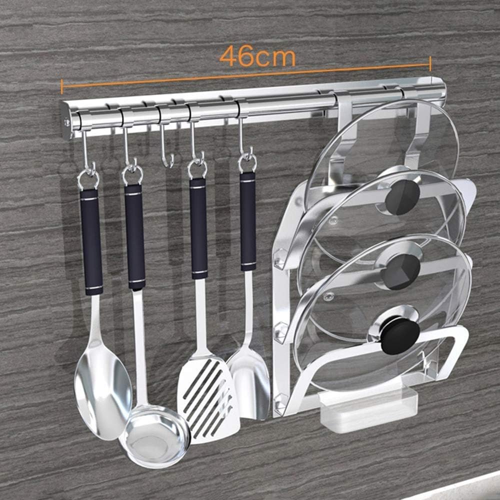 Mounted Stainless Steel Kitchen Racks Pot Racks Chopping Boards/Pots Covers Storage Racks