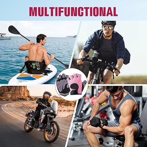 Miniatura 6 de YEHIEL Guantes de gimnasio protección completa de la palma, guantes de entrenamiento para gimnasio, ciclismo, ejercicio, transpirables