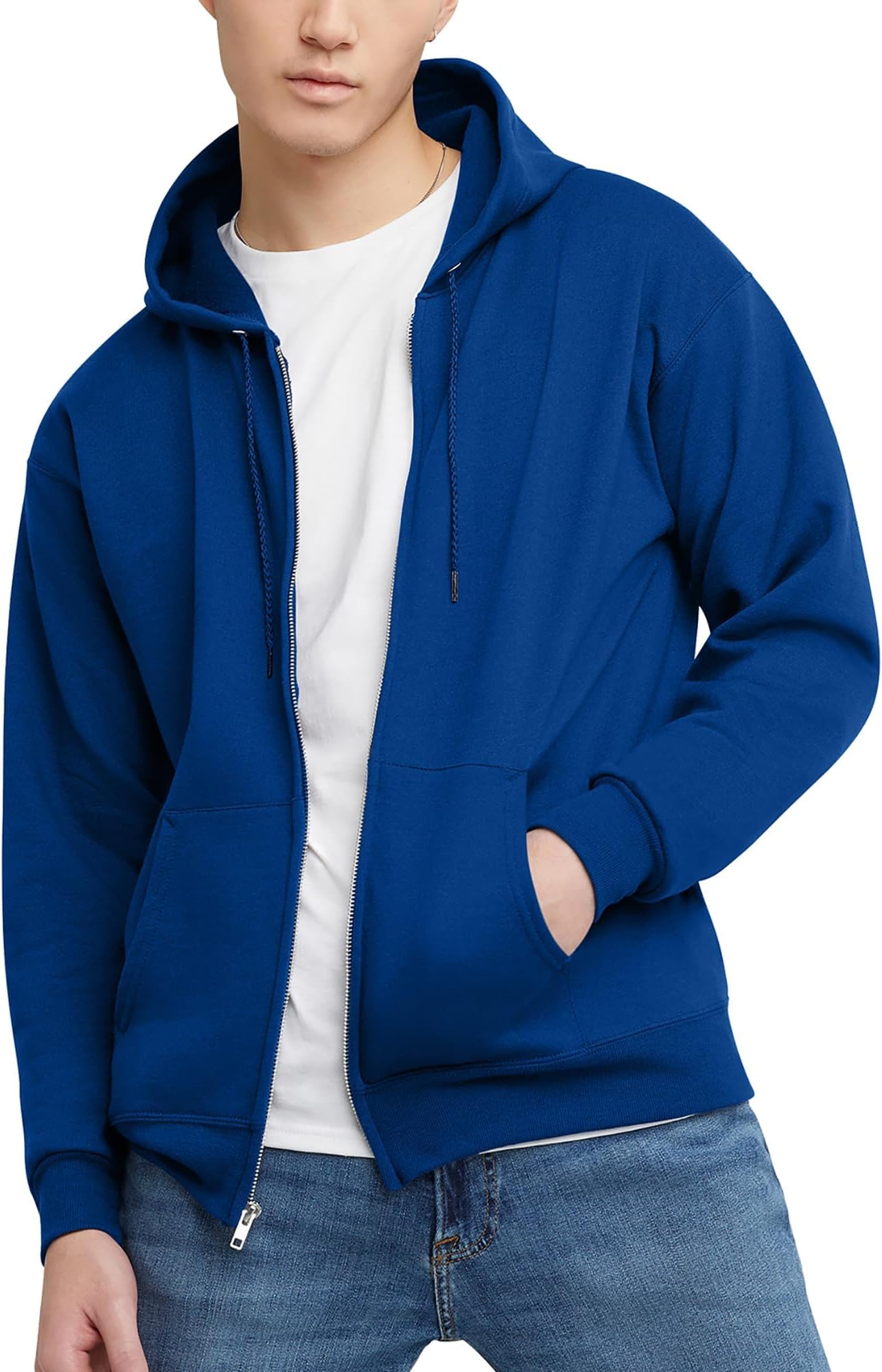 Men's Zip-up Hoodie, Ecosmart Fleece Full-zip Hoodie for Men, Hooded Sweatshirt