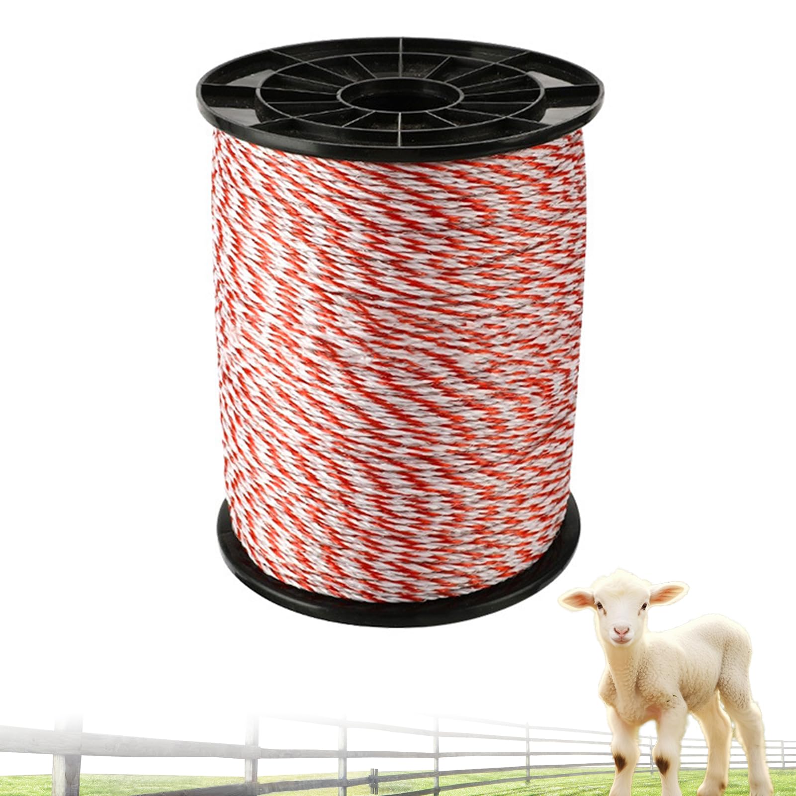 1000 M Fil de Clôture Électrique,Clôture Electrique pour animaux | 6 Brins de Fil Acier Inox,pour Clôture Electronique du Bétail,Résistant à Rouille, pour Chevaux, Vaches, Moutons et Chiens