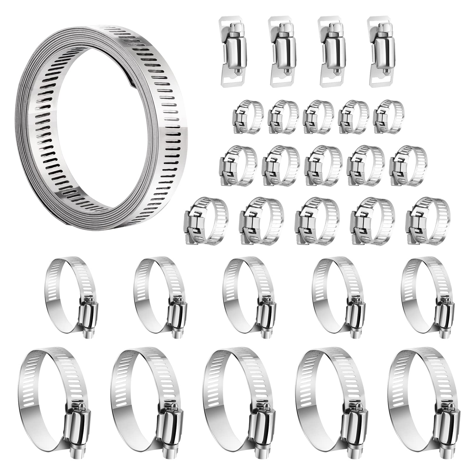 Buy Hannger 304 Stainless Steel Hose Clamps, Adjustable 651mm Range