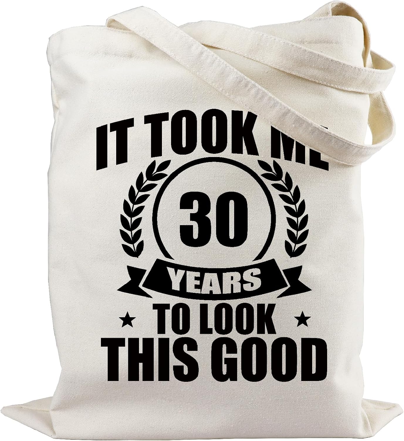 30th 40th 50th 60th 70th Birthday Gifts for Women, Reusable Canvas Tote Bag with Pocket for Mom Shopping Travel