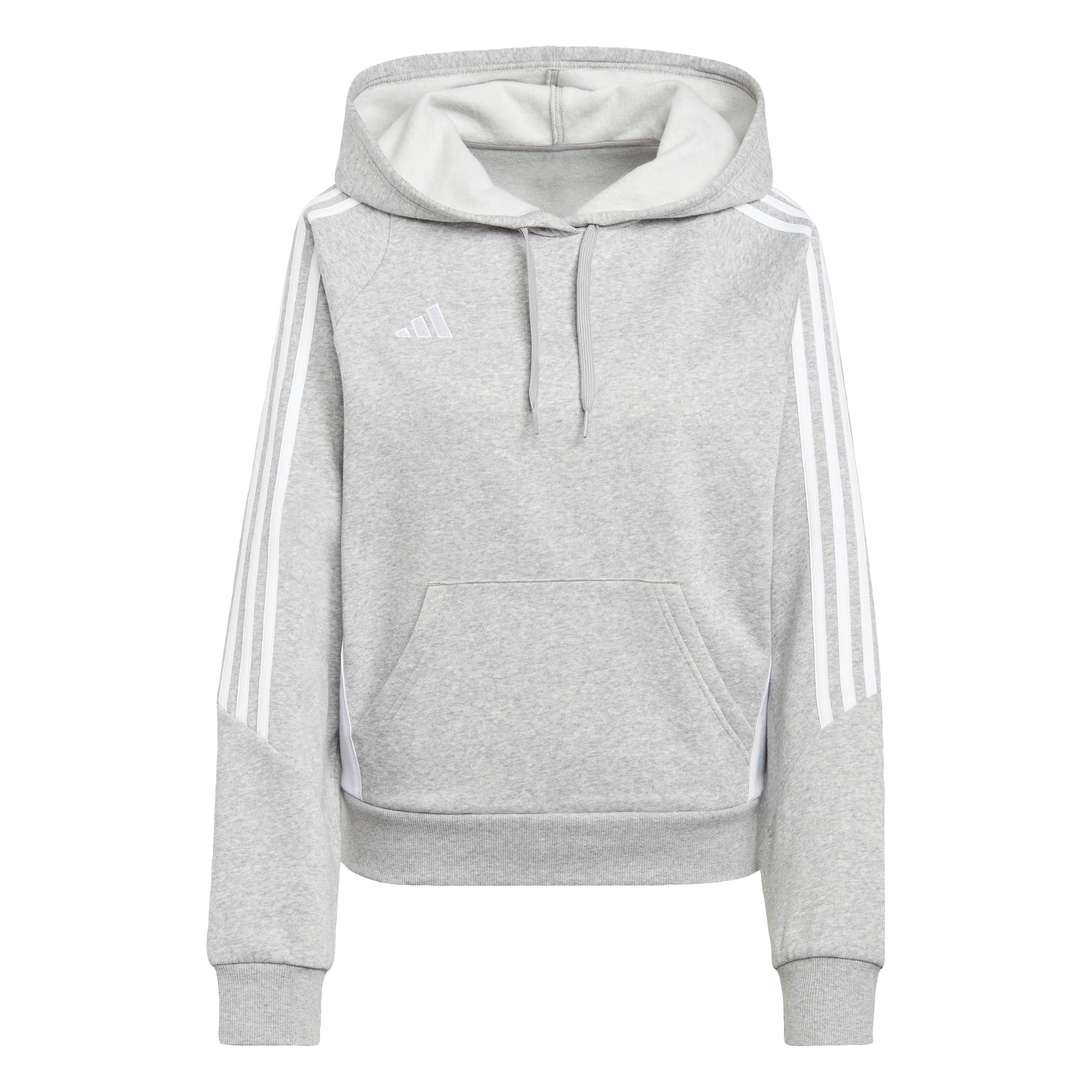 adidas Women's Tiro24 Sweat Sweatshirt, medium grey heather/white, L