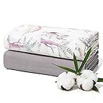 Momcozy Muslin Swaddle Blankets, Ultra Soft Neutral Registry Essentials, Jungle Dinosaur, Breathable Large 47\'\' x 47\'\' Newborn Boys Girls Receiving Blanket