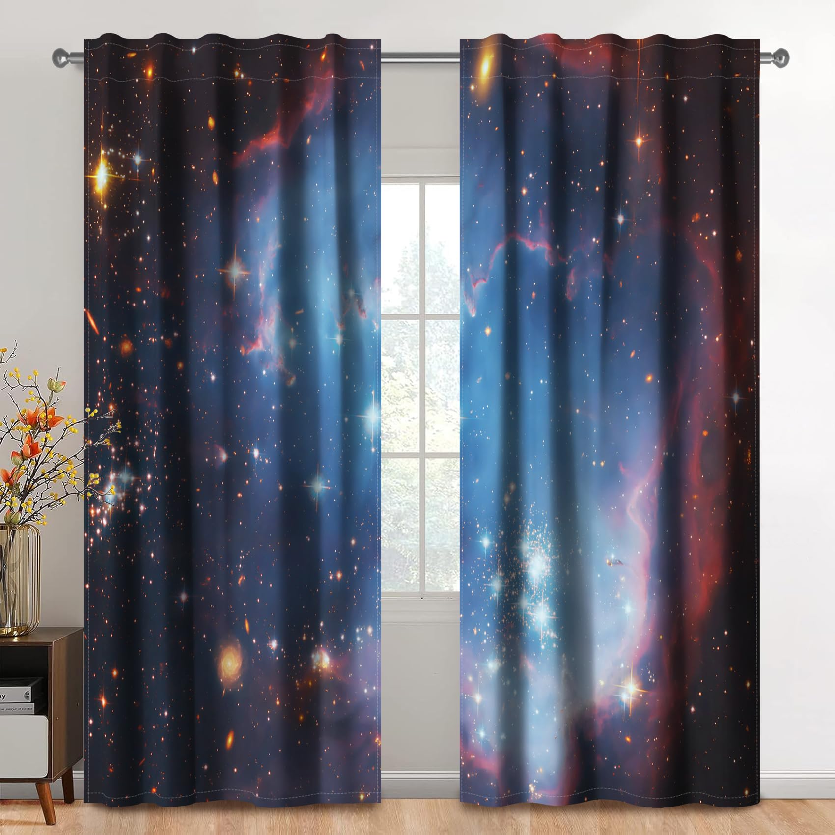 Kzzfqxb 140x229cm Rod Pocket Curtains 2 Panels