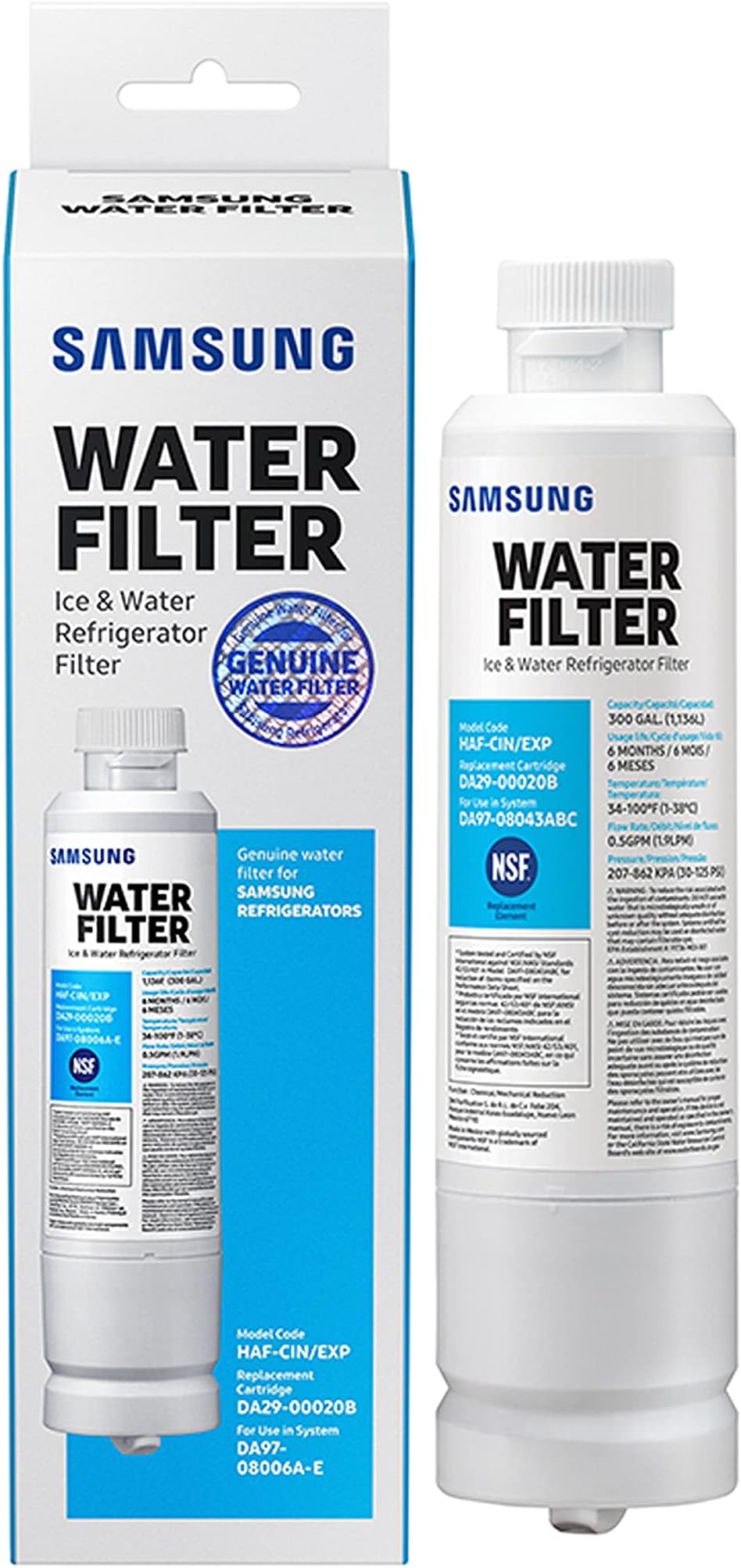 Samsung DA29-00020B Internal Fridge Water Filter, Model HAF-CIN/EXP
