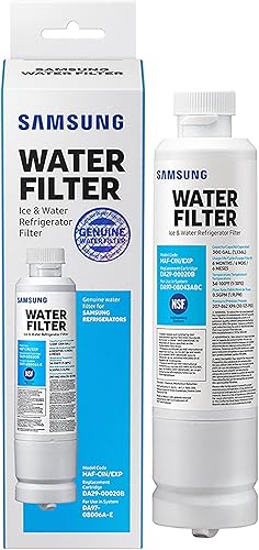 Filtro genuino SAMSUNG para agua y hielo de refrigerador, filtración de bloque de carbón para agua potable limpia y clara, vida útil de 6 meses,