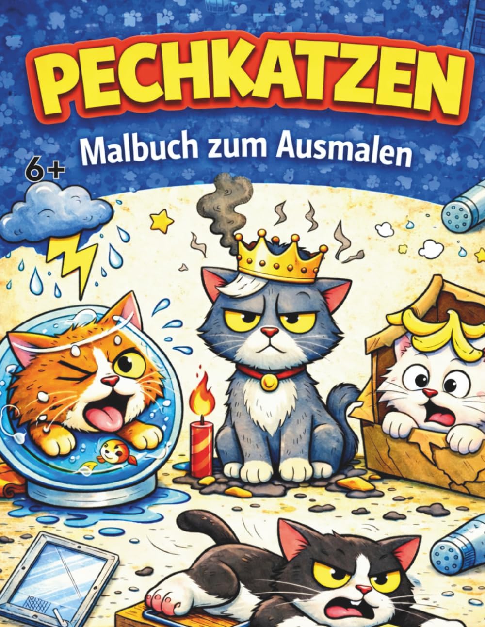 PECHKATZEN: Malbuch zum Ausmalen